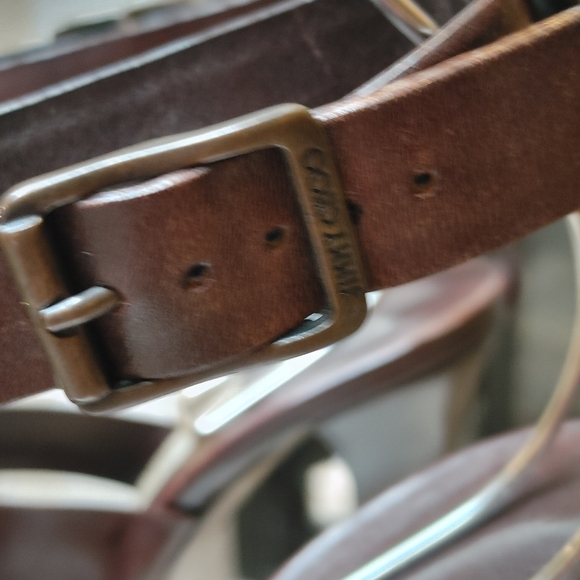 JIMMY CHOO "PRIZE" LEATHER GLADIATOR SANDAL, DK BROWN 37 IT - Picture 6 of 16